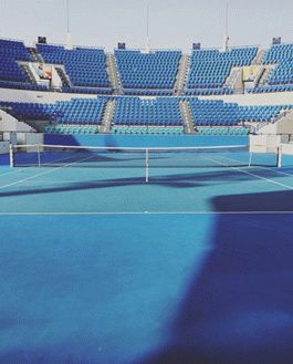 Tennis Court Logo Mockup Psd