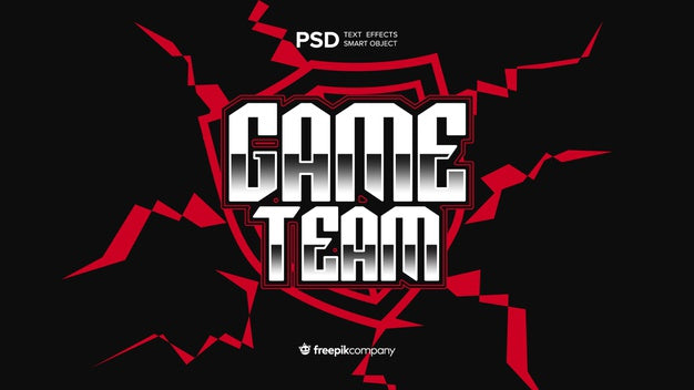 Text Effect E-Sports Psd