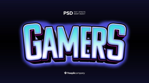 Text Effect E-Sports Psd