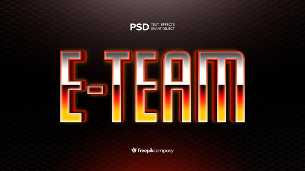 Text Effect E-Sports Psd