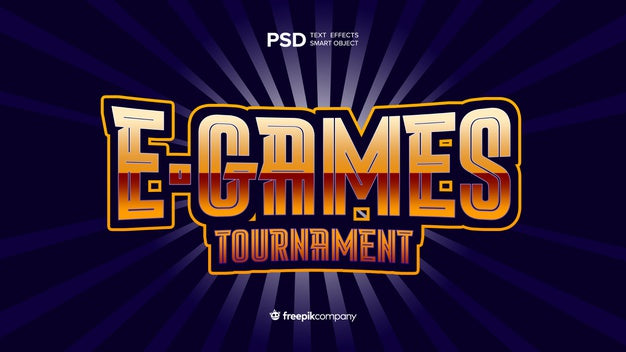 Text Effect E-Sports Psd