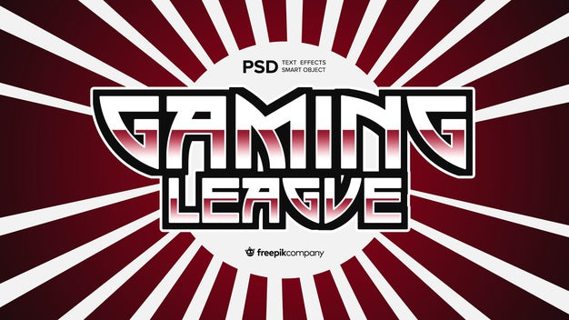 Text Effect E-Sports Psd