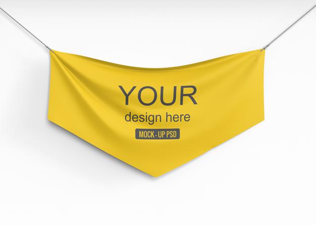 Textile Banner Mockup Psd