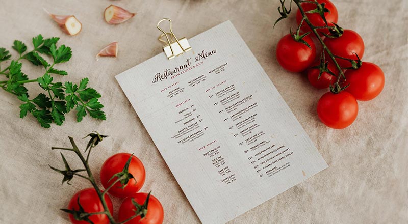 Textured A4 Menu Mockup Psd