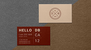 Textured Business Card Mockup Psd