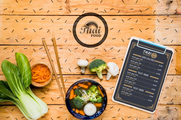 Thai Food Concept Mock-Up Psd