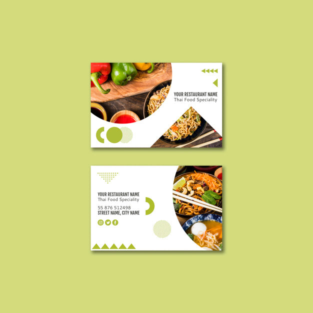 Thai Restaurant Business Card Psd