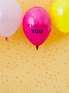 Thank You Text On Balloons With Confetti Copy Space Psd
