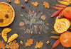 Thanksgiving Concept With Pie And Pumpkin Psd