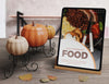 Thanksgiving Day Food Concept On Tablet Psd
