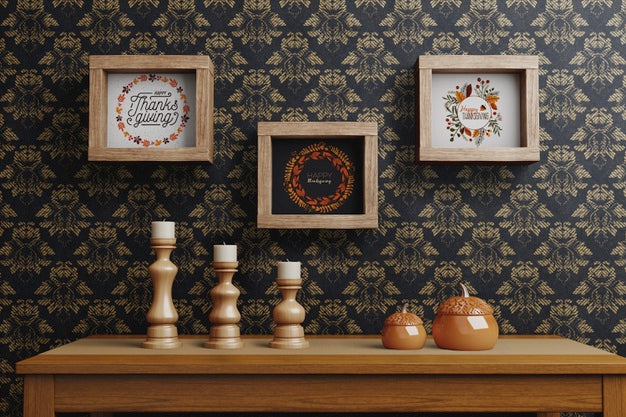 Thanksgiving Day Mock-Up Decoration Psd