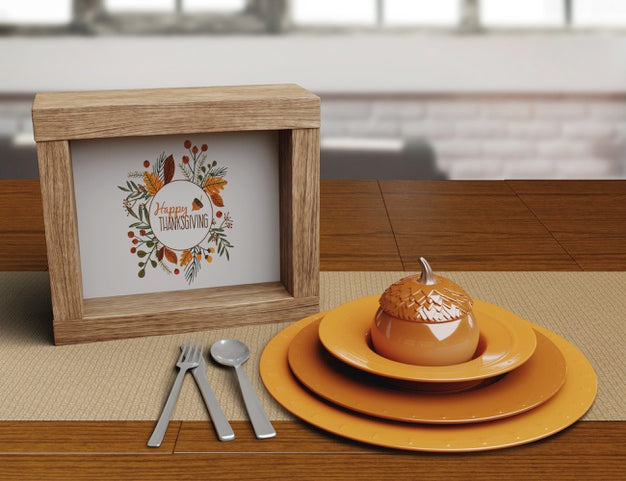 Thanksgiving Day Restaurant Arrangement Psd