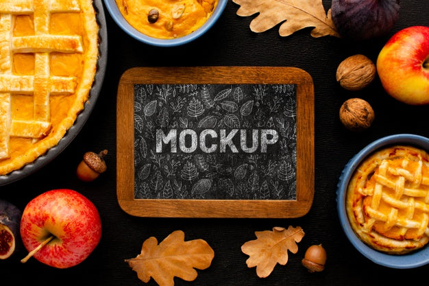Thanksgiving Delicious Food Arrangement Psd