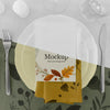 Thanksgiving Dinner Table Arrangement With Cutlery And Plates Psd