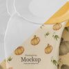 Thanksgiving Dinner Table Arrangement With Plates And Napkin Psd