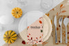 Thanksgiving Dinner Table Arrangement With Plates And Pumpkins Psd