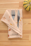 Thanksgiving Dinner Table Arrangement With Pumpkin And Cutlery In Napkin Psd