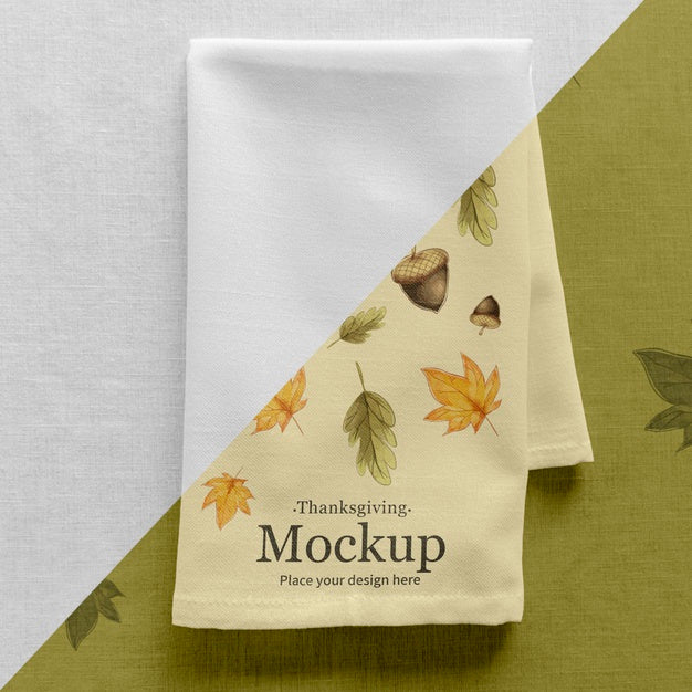Thanksgiving Dinner Table Napkin Psd