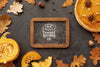 Thanksgiving Frame With Autumn Leaves From Trees Psd