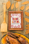 Thanksgiving Mockup With Frame Psd