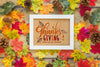 Thanksgiving Mockup With Frame Psd