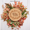Thanksgiving Mockup With Leaves And Cardboard Psd