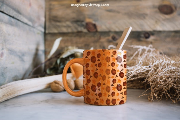 Thanksgiving Mockup With Mug Psd