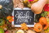 Thanksgiving Mockup With Slate Psd