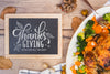 Thanksgiving Mockup With Slate Psd