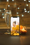 Thanksgiving Mockup With Smartphone Psd