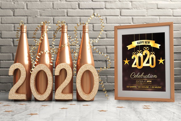 Thematic Decorations For New Year Night Psd