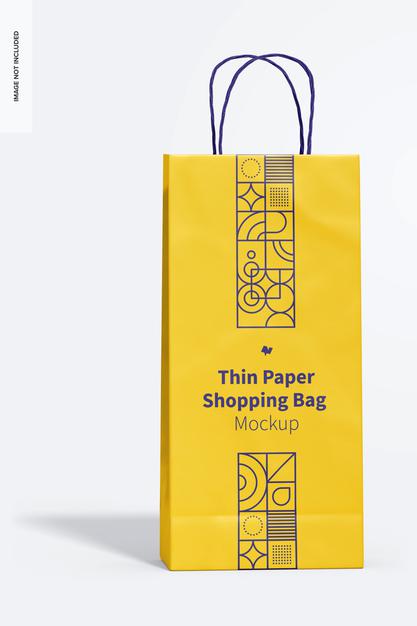 Thin Paper Shopping Bag Mockup Psd