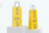 Thin Paper Shopping Bags Mockup Psd