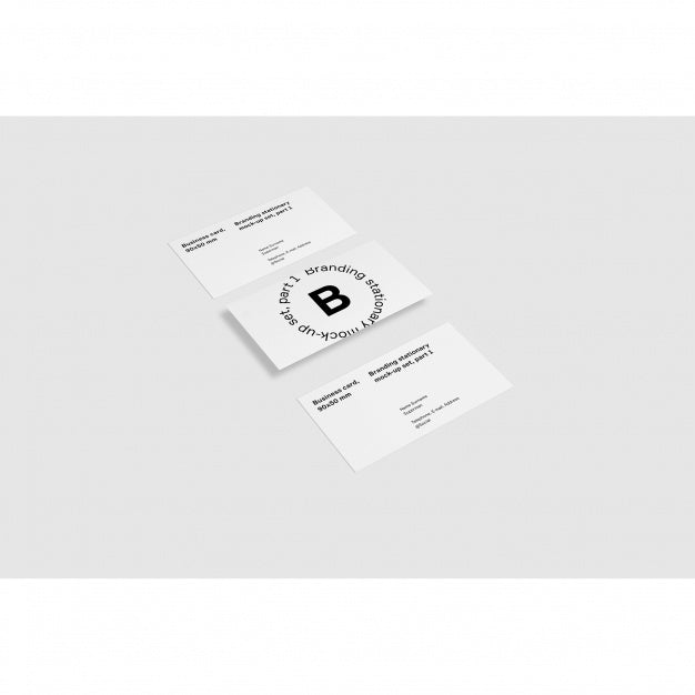 Three Business Cards Mock Up Psd
