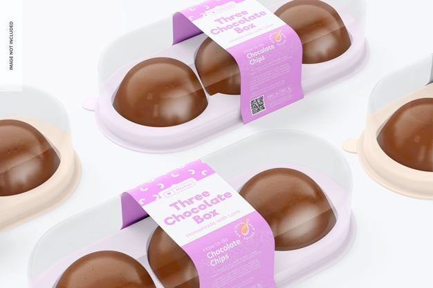 Three Chocolate Box Mockup 02 Psd