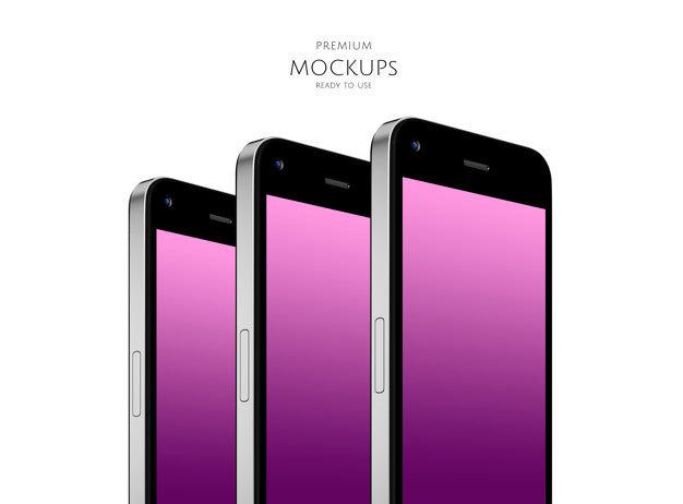 Three Dimensional Image Of Mobile Phone Psd