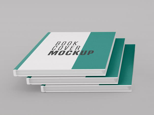 Three Hard Cover Book Mockup Psd