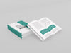 Three Hard Cover With Open Book Mockup Psd