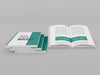 Three Hard Cover With Open Book Mockup Psd