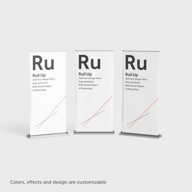Three Roll Ups Presentation Psd