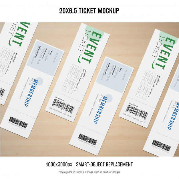 Ticket Mockup Psd