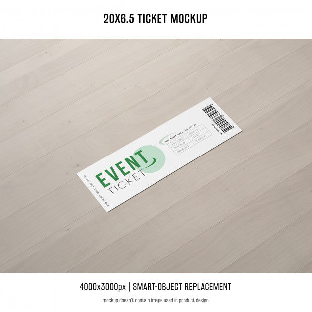 Ticket Mockup Psd