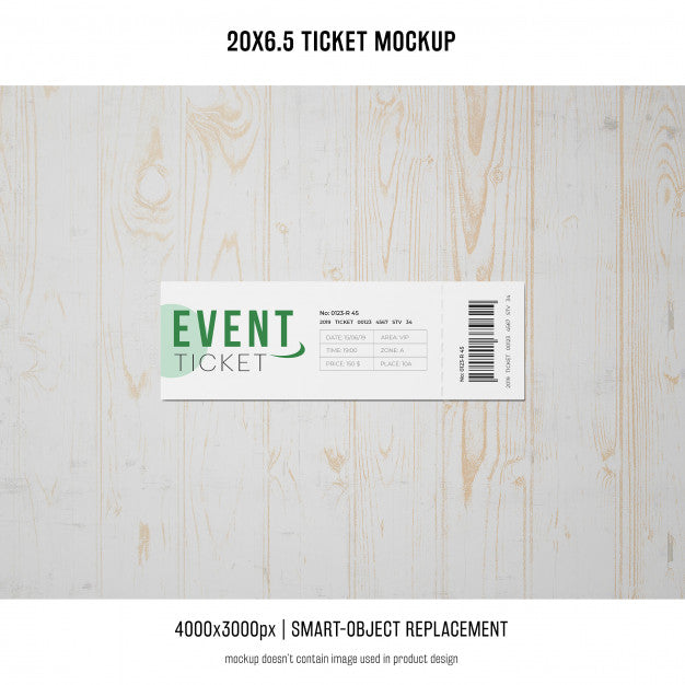 Ticket Mockup Psd
