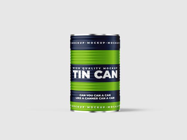 Tin Can Mockup Psd