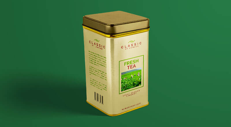Tin Can Tea Box Mockup Psd