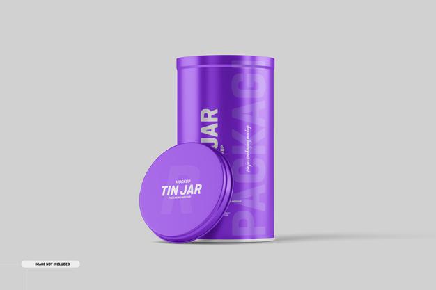 Tin Jar Mockup Psd