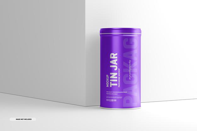 Tin Jar Mockup Psd