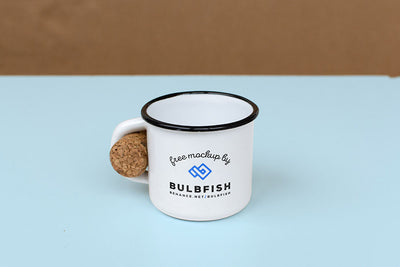 Clean and White Coffee Tin Mug Mockup
