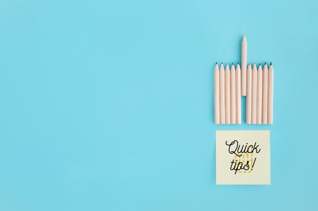 Tips Concept With Sticky Notes And Pencils Psd