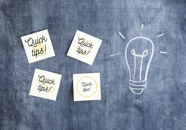 Tips Concept With Sticky Notes Psd